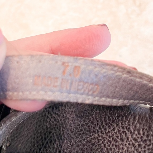 Bed|Stu Hilda Leather Flat Sandals in Graphite Size 7 - Picture 10 of 10